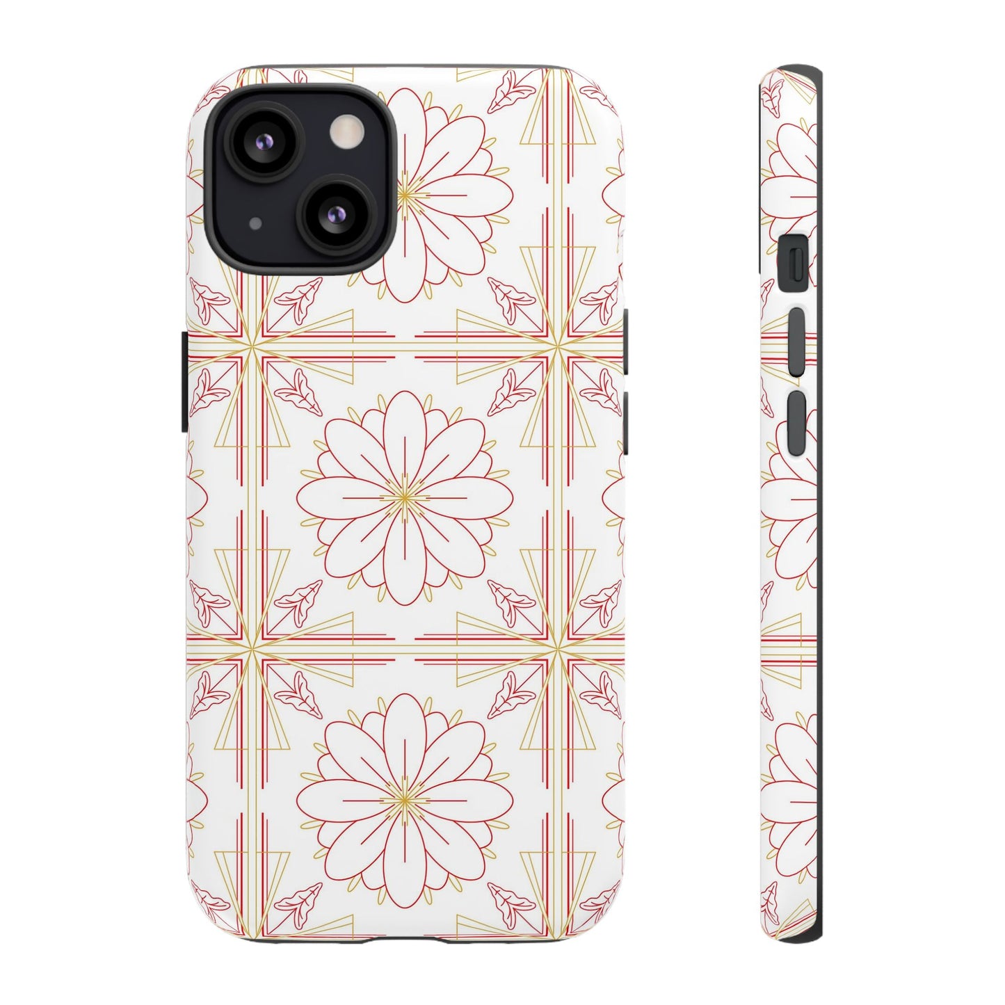 Floral Pattern Phone Case - Stylish Tough Case, Flower Design, Cute Mobile Cover, Phone Accessory, Gift for Her, Spring Style