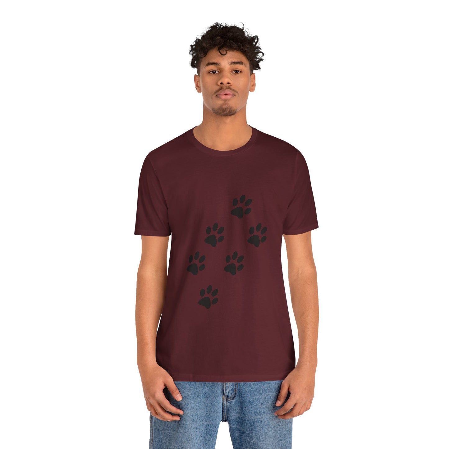 Paw Print Short Sleeve Tee | Unisex Animal Lover Shirt, Pet Owner Gift, Casual Wear, Gifts for Dog Lovers, Comfortable T-Shirt