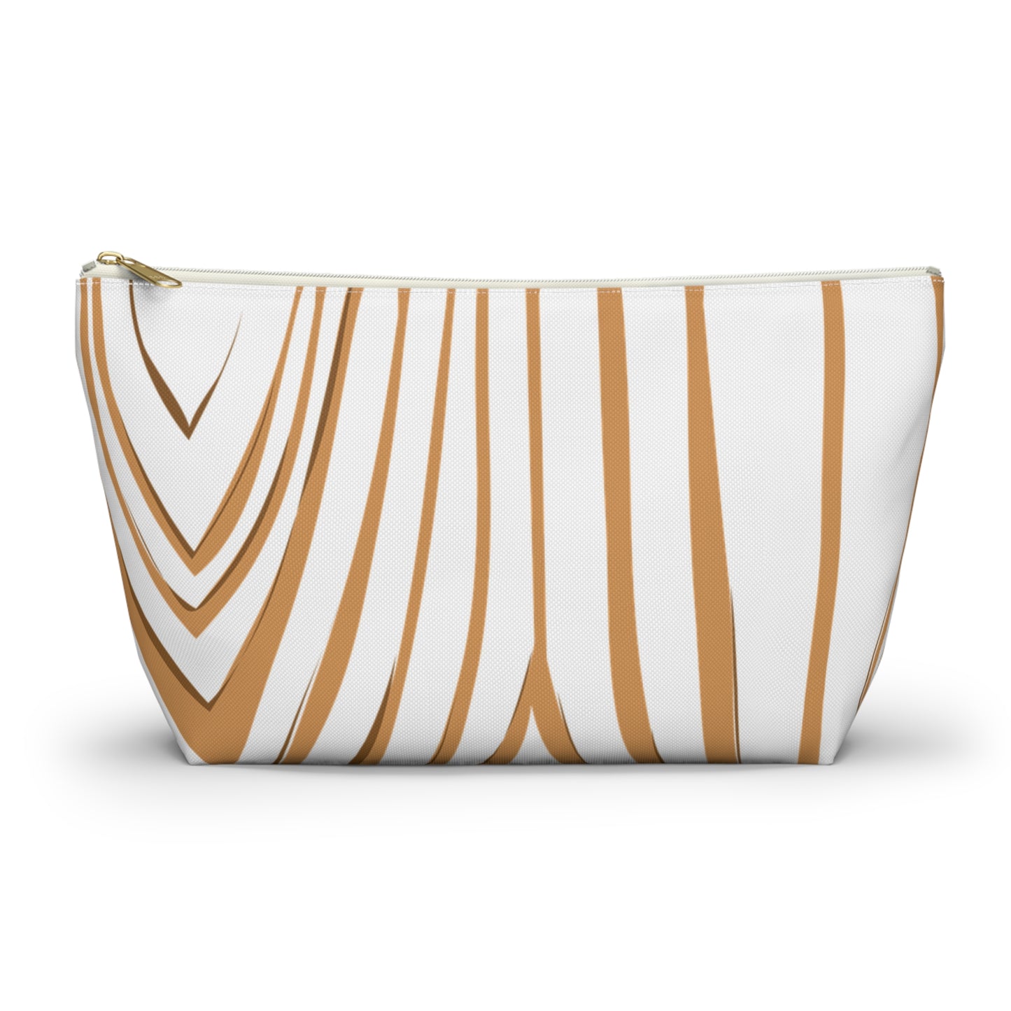 Chic T-bottom Accessory Pouch, Stylish Makeup Bag, Canvas Cosmetic Case, Travel Organizer, Gifts for Her