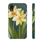 Floral Phone Case - Yellow Daffodil Design, Tough Phone Cover, Spring Decor, Floral Gift, Nature-Inspired Accessories