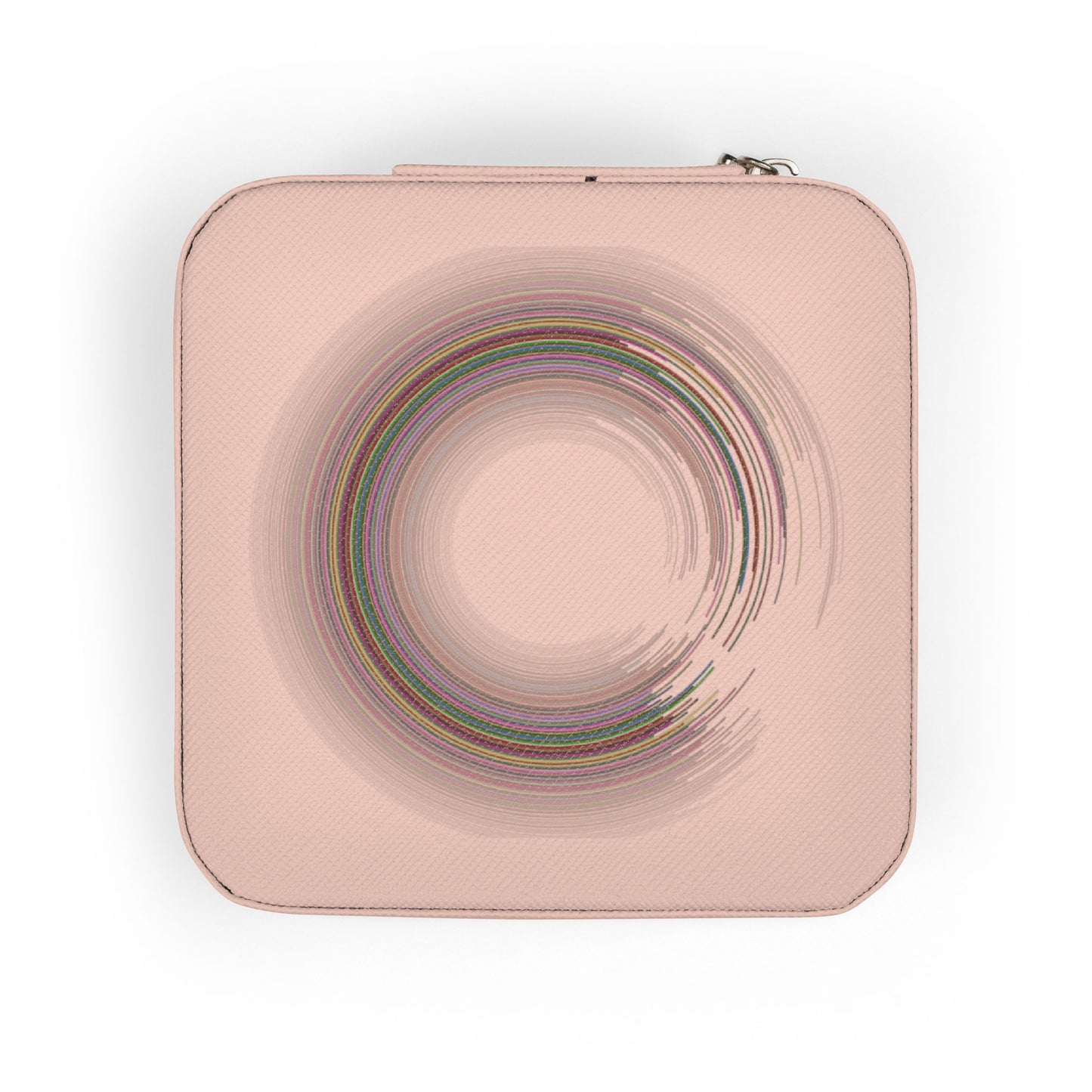 Compact Travel Jewelry Case – Portable Organizer for Rings, Earrings & Necklaces (Blush)