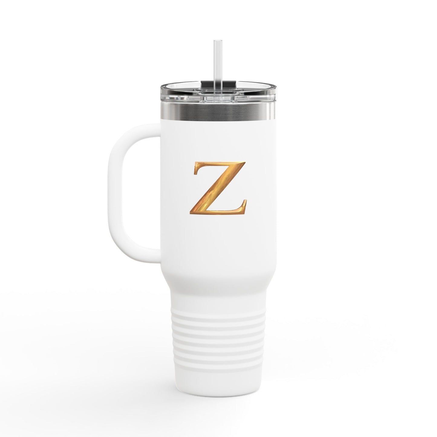 Insulated Travel Mug, 40oz - Letter Z Personalize Hipster Coffee Tumbler