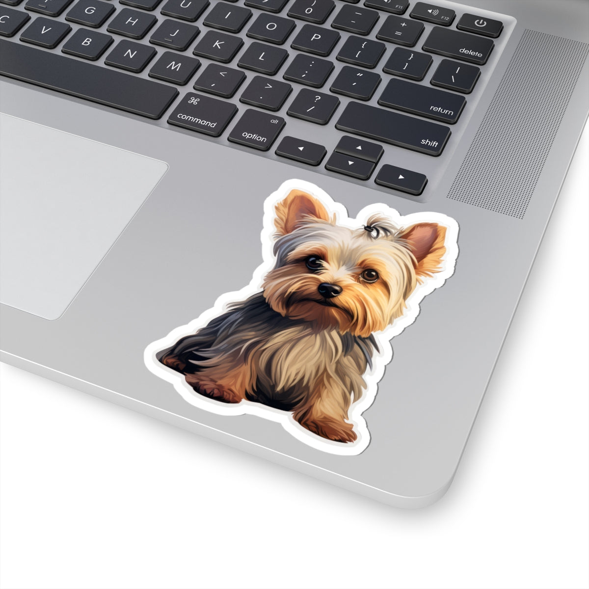 Cute Yorkshire Terrier Kiss-Cut Stickers, Pet Lover Decor, Laptop Stickers, Dog Gifts, Customizable Art for Dog Lovers