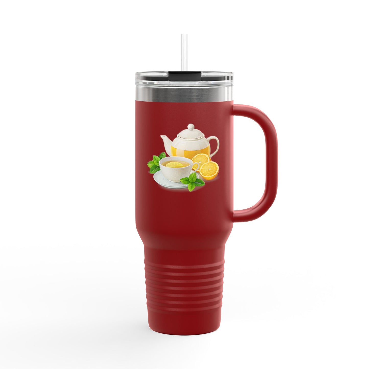 Lemonade Insulated Travel Mug, Perfect for Hot Drinks, Summer Picnics, Outdoor Adventures, Gifts for Tea Lovers, 40oz