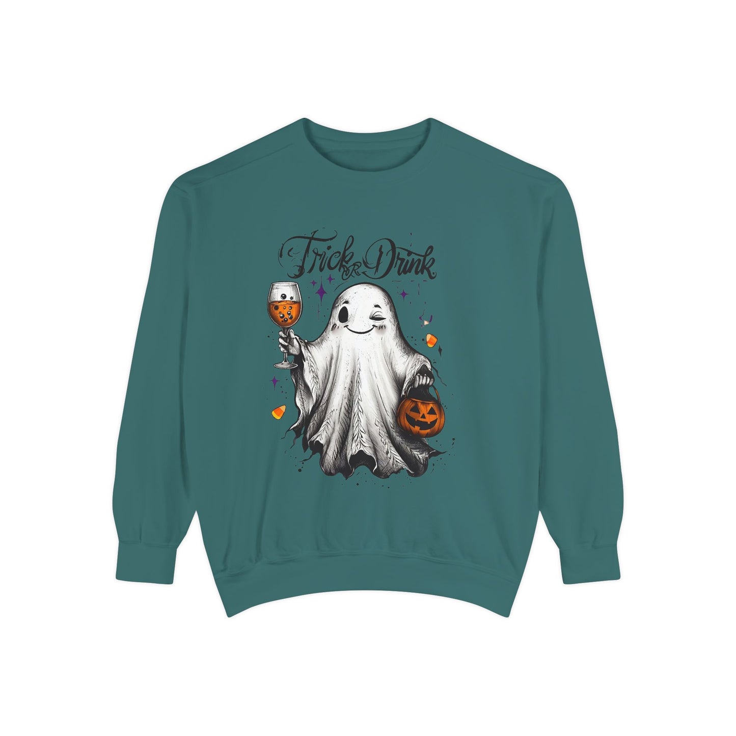 Spooky Ghost Sweatshirt | Trick or Treat Apparel, Halloween Gift, Cozy Unisex Top, Fall Fashion, Casual Wear