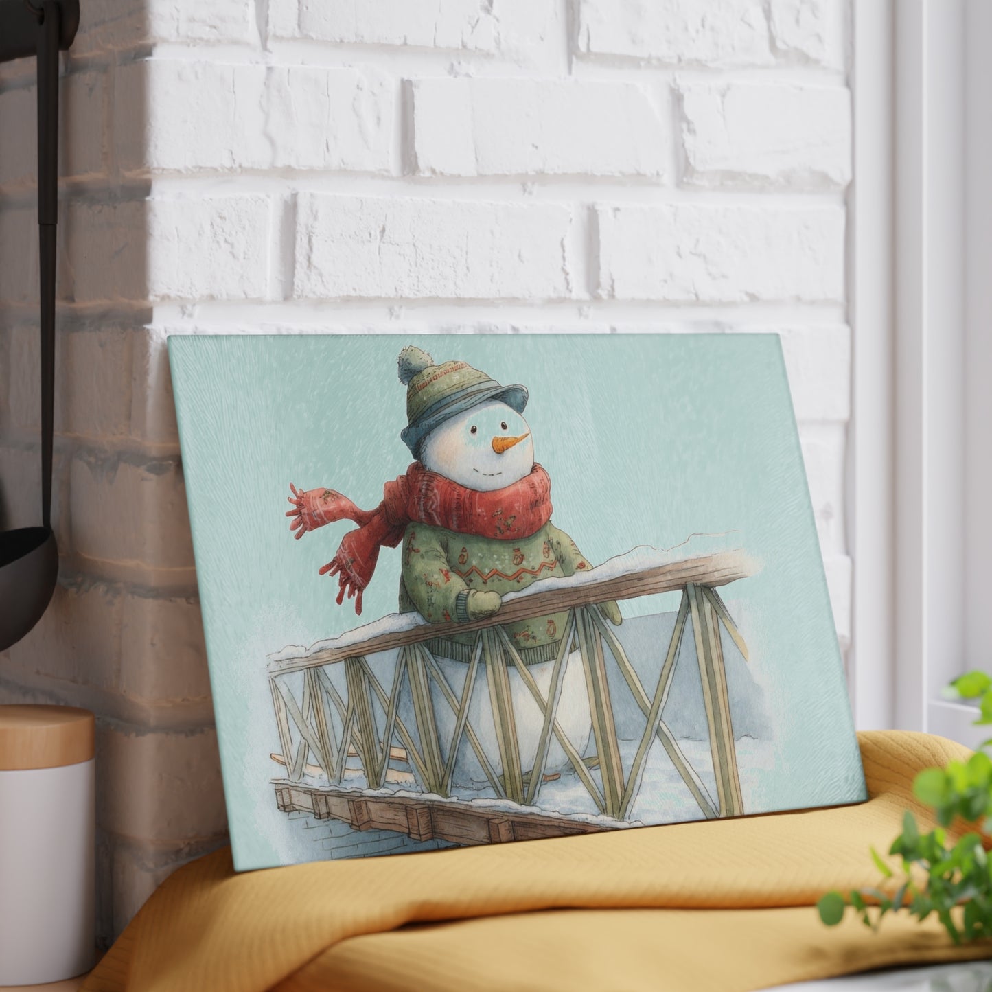 Whimsical Snowman Glass Cutting Board - Holiday Kitchen Gifts, Seasonal Decor, Unique Serving Tray, Winter Cooking Accessory, [...]