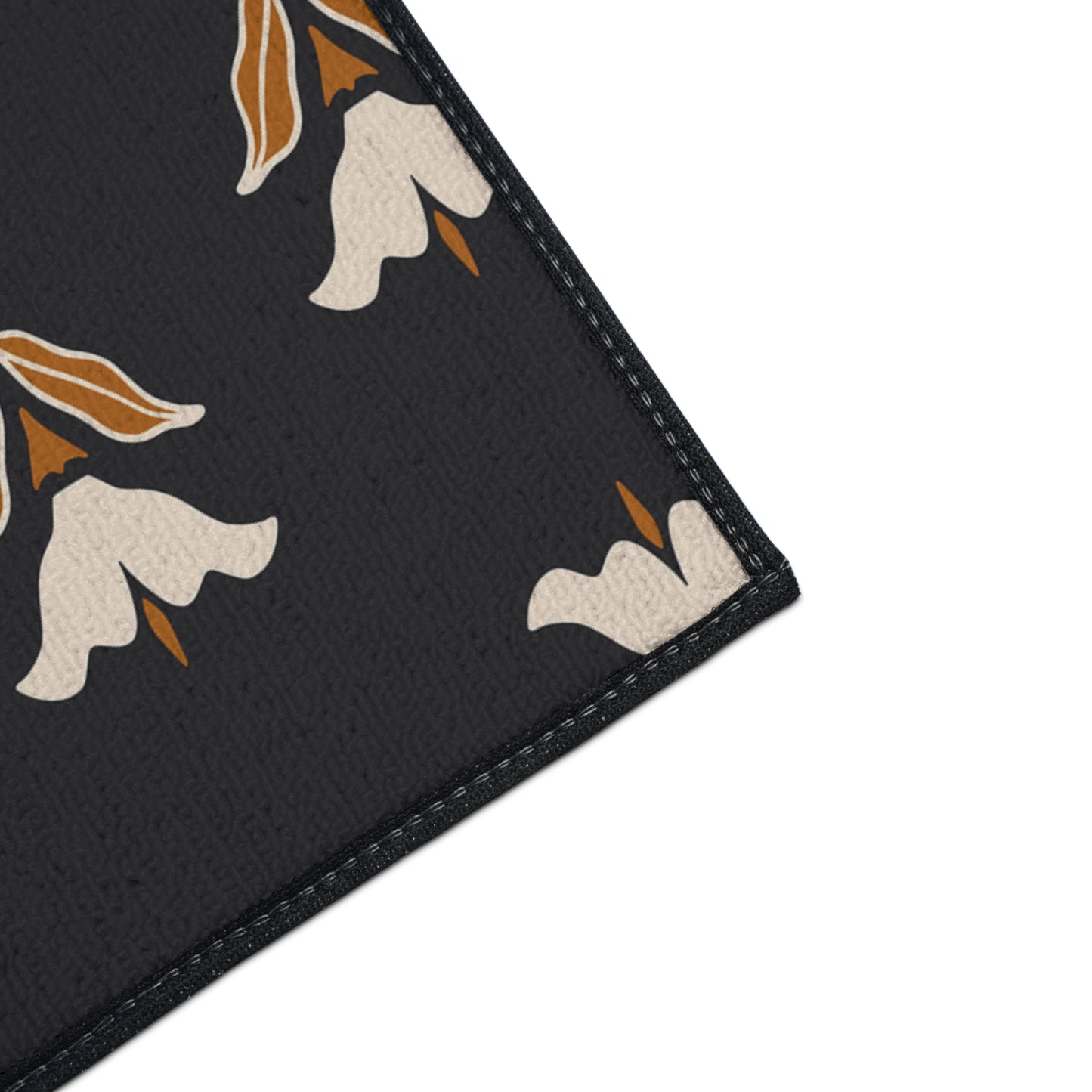 Floor Mat — Modern Retro Floral Pattern Heavy-Duty Entry Rug