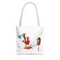 Quirky Cartoon Tote Bag, Funny Gift, Bird Lover's Bag, Everyday Use, Shopping