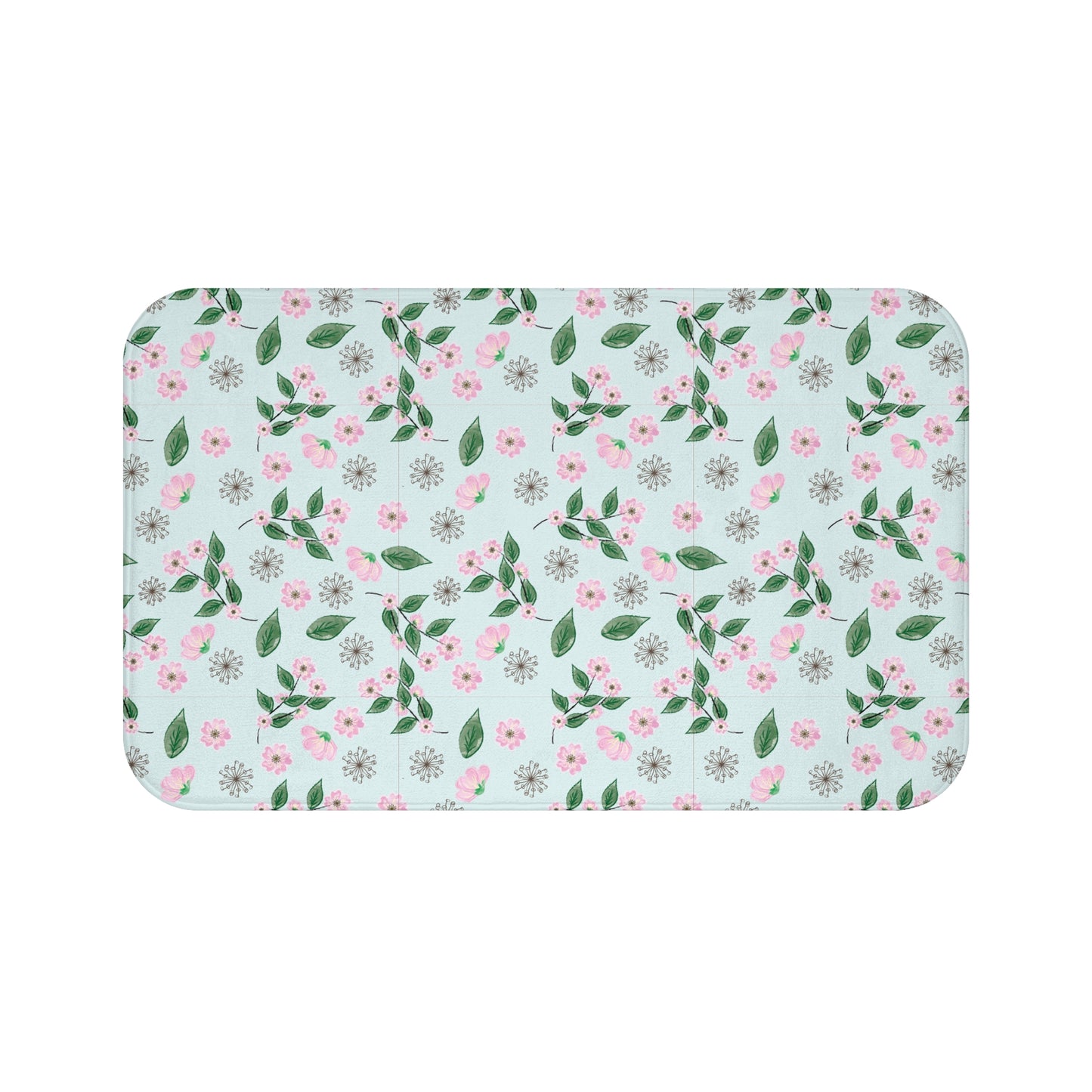 Floral Bath Mat - Soft Home Decor, Bathroom Accessory, Flower Design, Spring Vibes, Gift for Her, Mat for Yoga