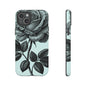 Elegant Floral Phone Case, Tough Cases for iPhones, Black Rose Design, Gift for Her, Stylish Phone Cover, Birthday Gifts