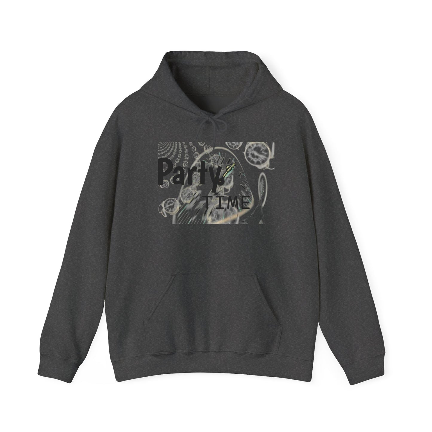 Party Time Unisex Hooded Sweatshirt, Fun Casualwear, Comfortable Gift, Perfect for Celebrations, Party-Outfit Essential