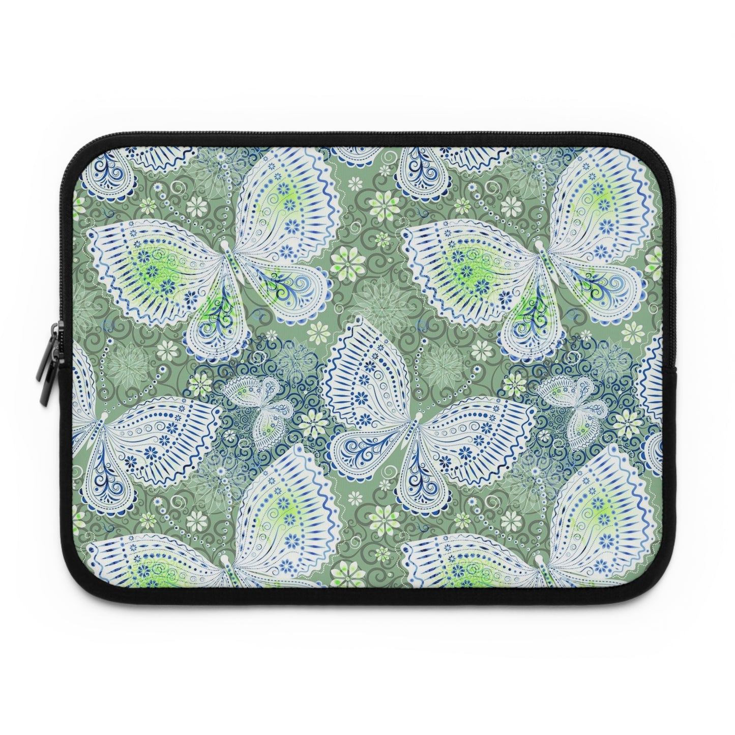 Butterfly Pattern Laptop Sleeve, Eco-Friendly Laptop Case, Computer Bag, Gift for Her, Personalized Tech Accessory