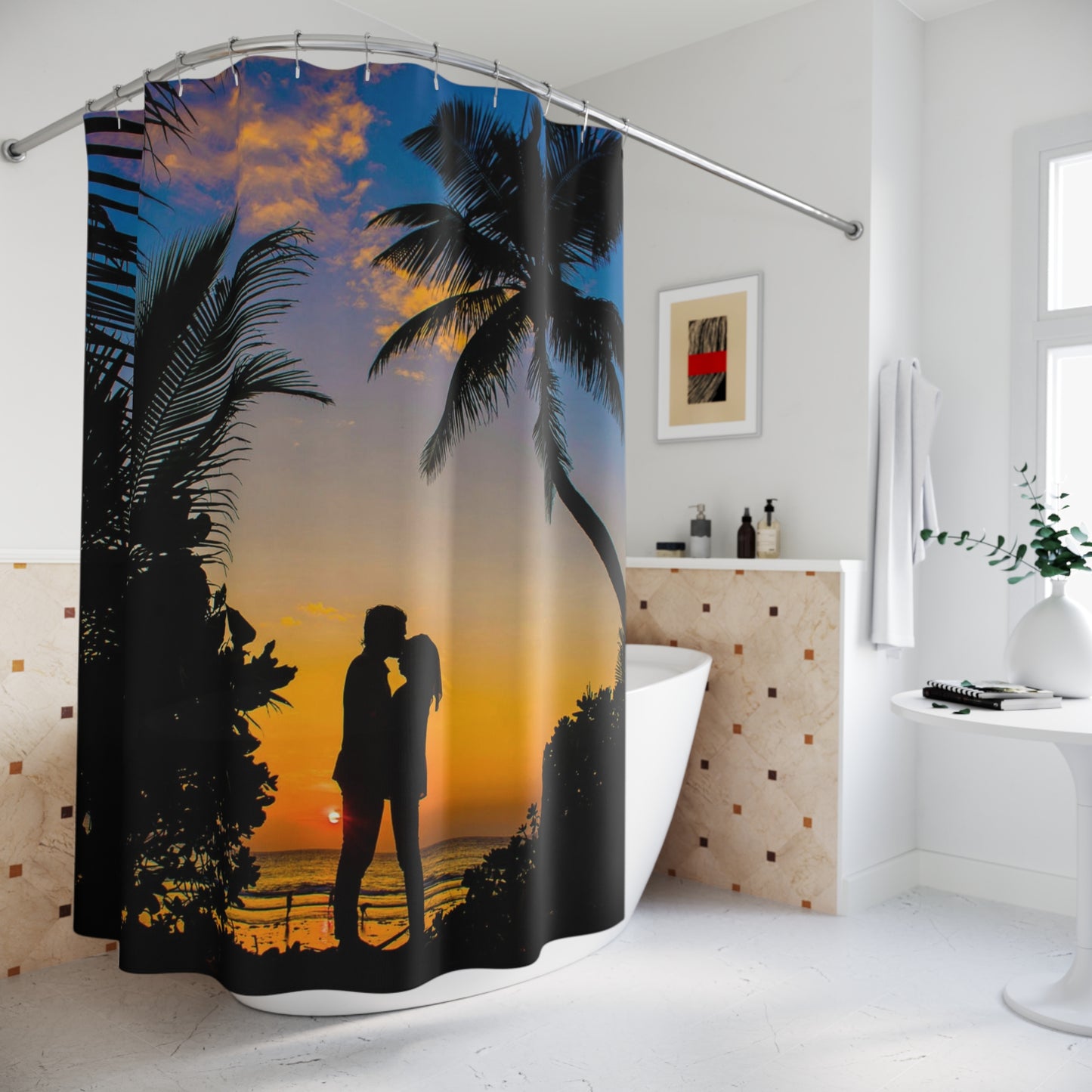 Tropical Sunset Shower Curtains