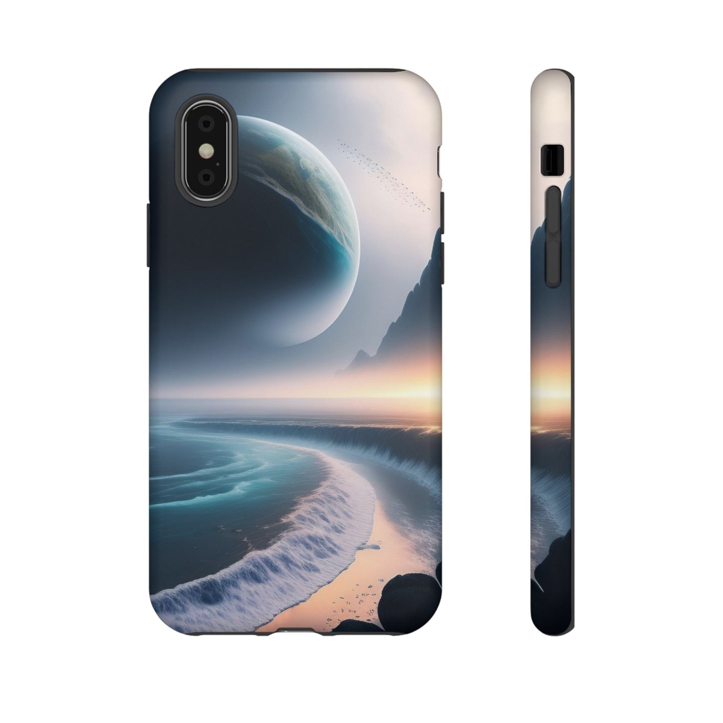 Galaxy Ocean Phone Case — Surreal Planet Beach Tough Case