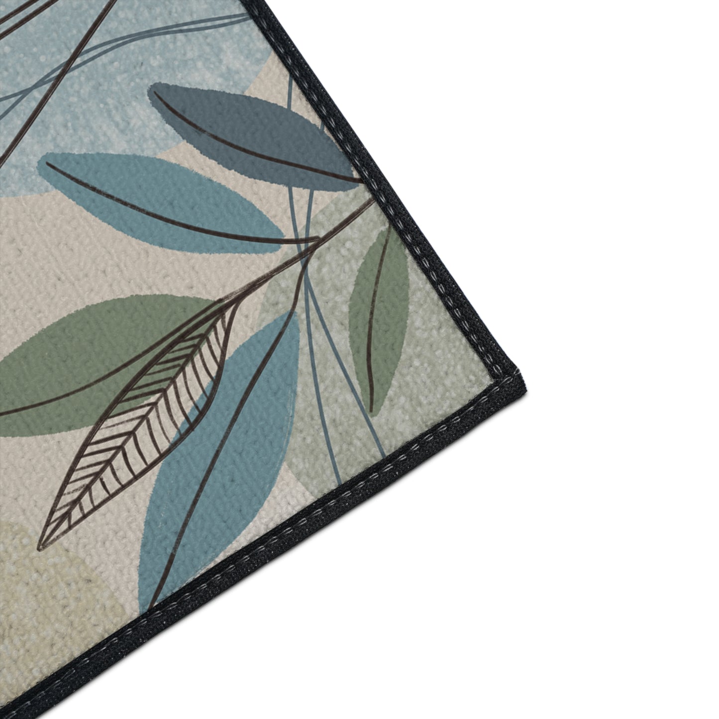 Leaf Pattern Heavy-Duty Floor Mat — Durable Indoor Entry Rug for Kitchen & Mudroom