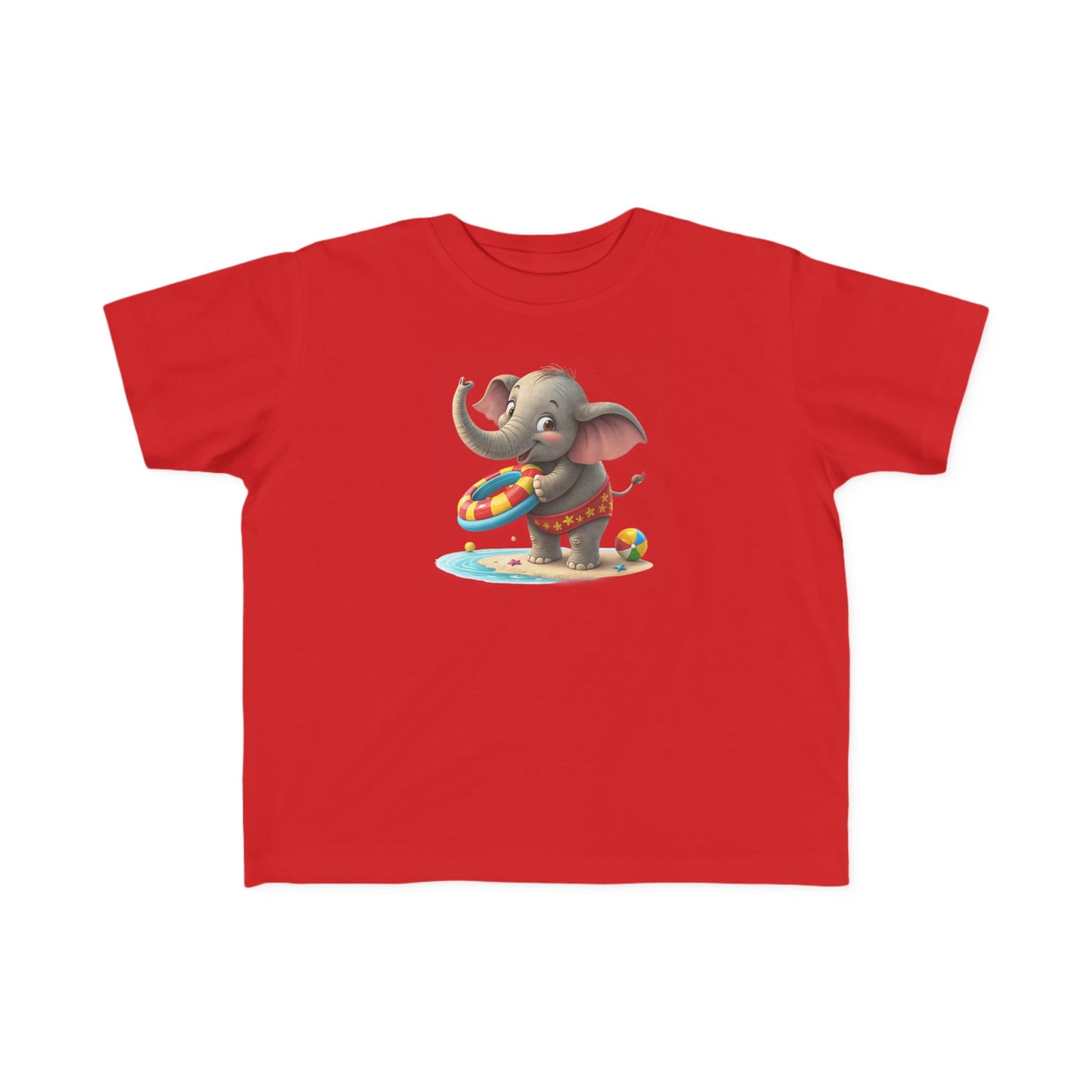 Cute Elephant Toddler Tee, Fun Summer Shirt, Kids Beachwear, Adorable Gift for Ages 2-5, Playful Animal Apparel