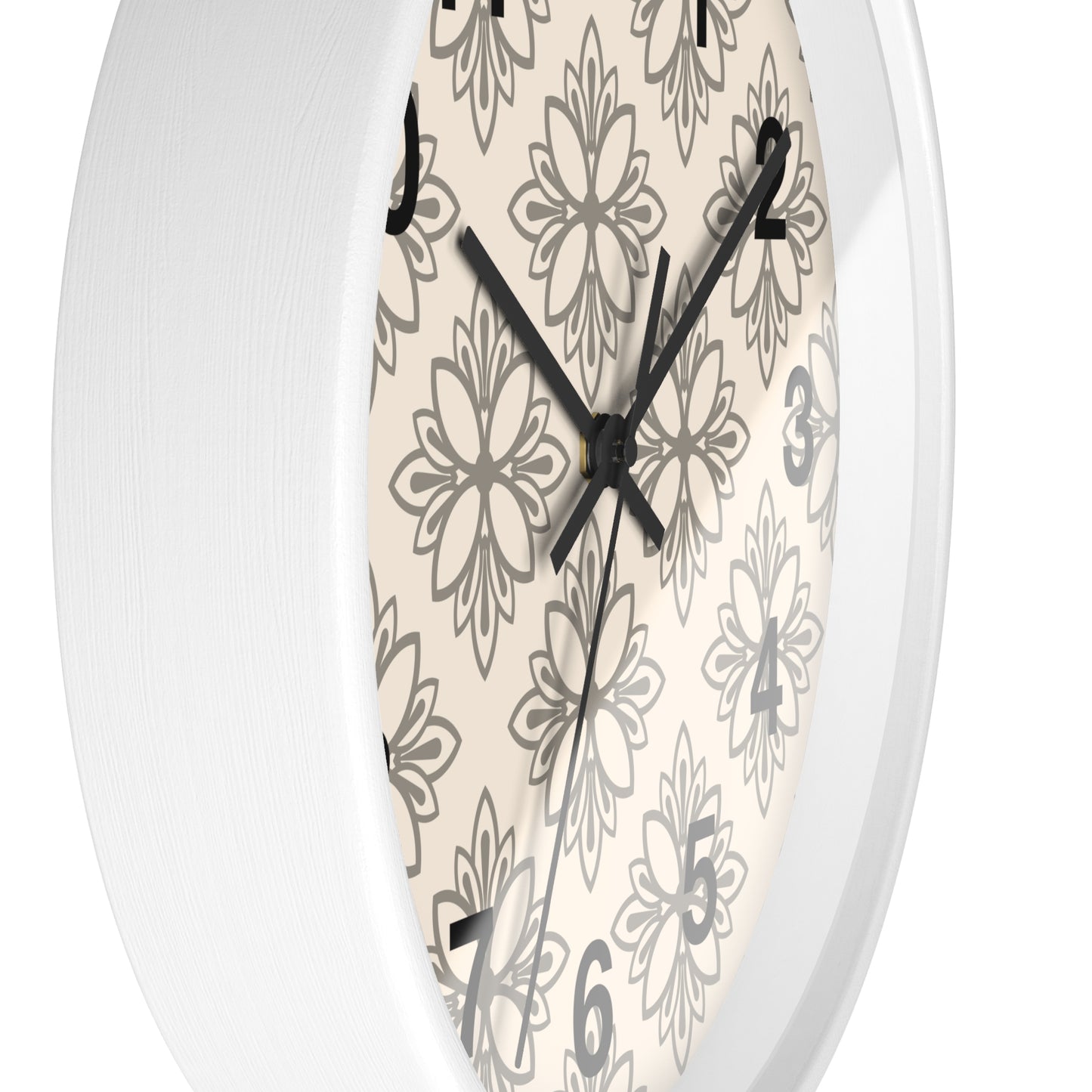 Elegant Floral Wall Clock - Home Decor, Modern Timepiece, Gift for Her, Office Decor, Living Room Accent