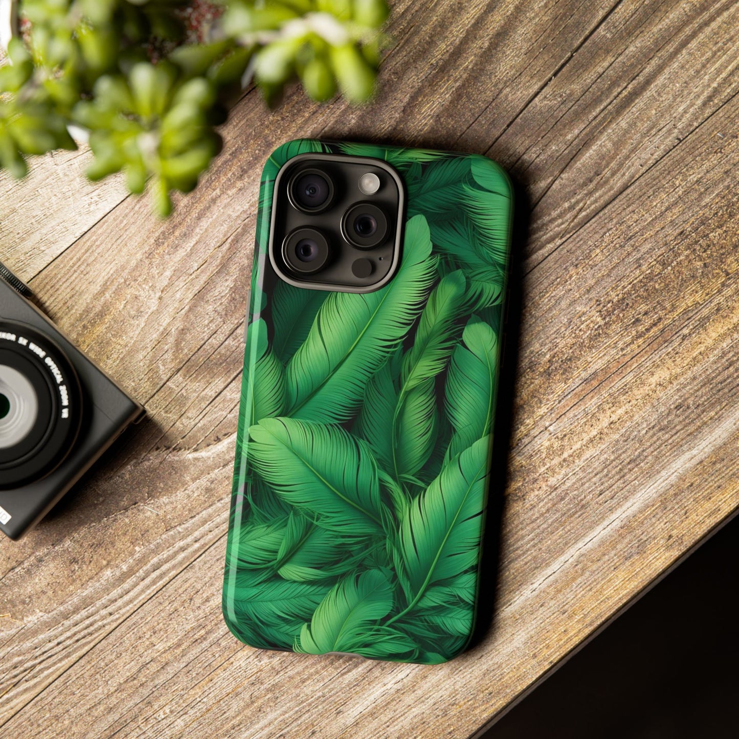 Tough Cases - Tropical Leaf Phone Case, Nature-inspired, Phone Accessory, Gift for Her, Jungle Theme, Eco-Friendly