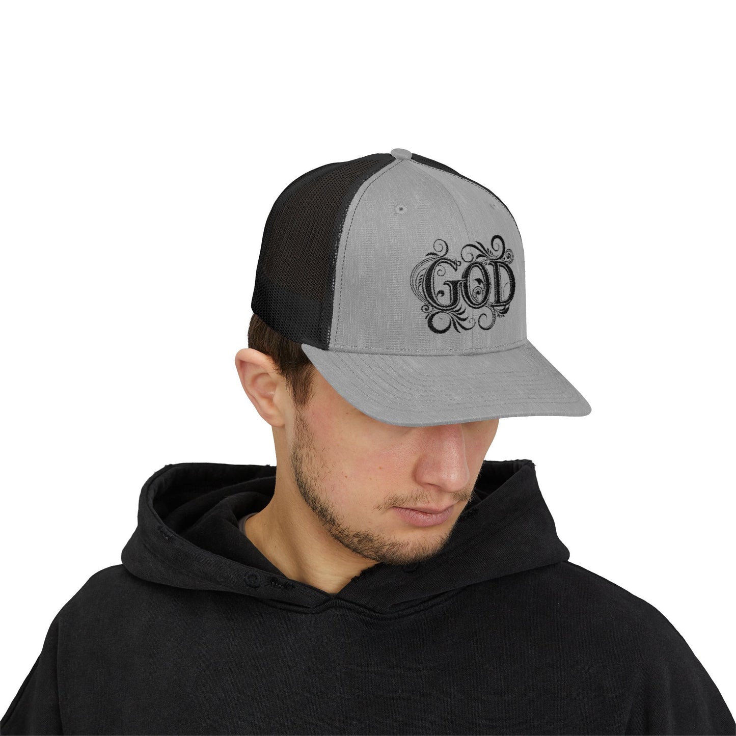 Divine Faith Snapback Trucker Cap - Spiritual Fashion, God Theme hat, Outdoor Style, Gift for Believers, Casual Wear