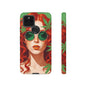 Vibrant Phone Case with Retro Greenery Design, Trendy Case for Casual Look, Gift for Her, Summer Vibes, Unique Phone Accessory