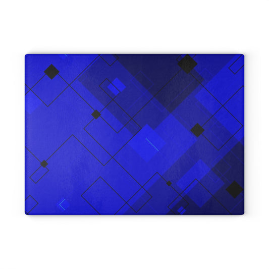 Geometric Glass Cutting Board - Modern Kitchen Decor, Unique Gift for Chefs, Housewarming, Wedding, Stylish Kitchen Accessory