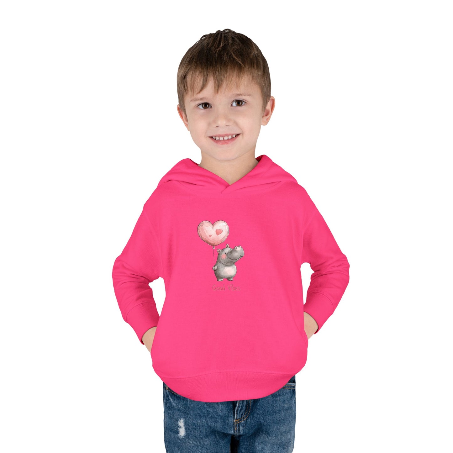 Good Vibes Toddler Hoodie, Cute Kids Pullover, Fleece Jacket, Fun Gifts for Toddlers, Baby Shower Present, Birthday Outfit