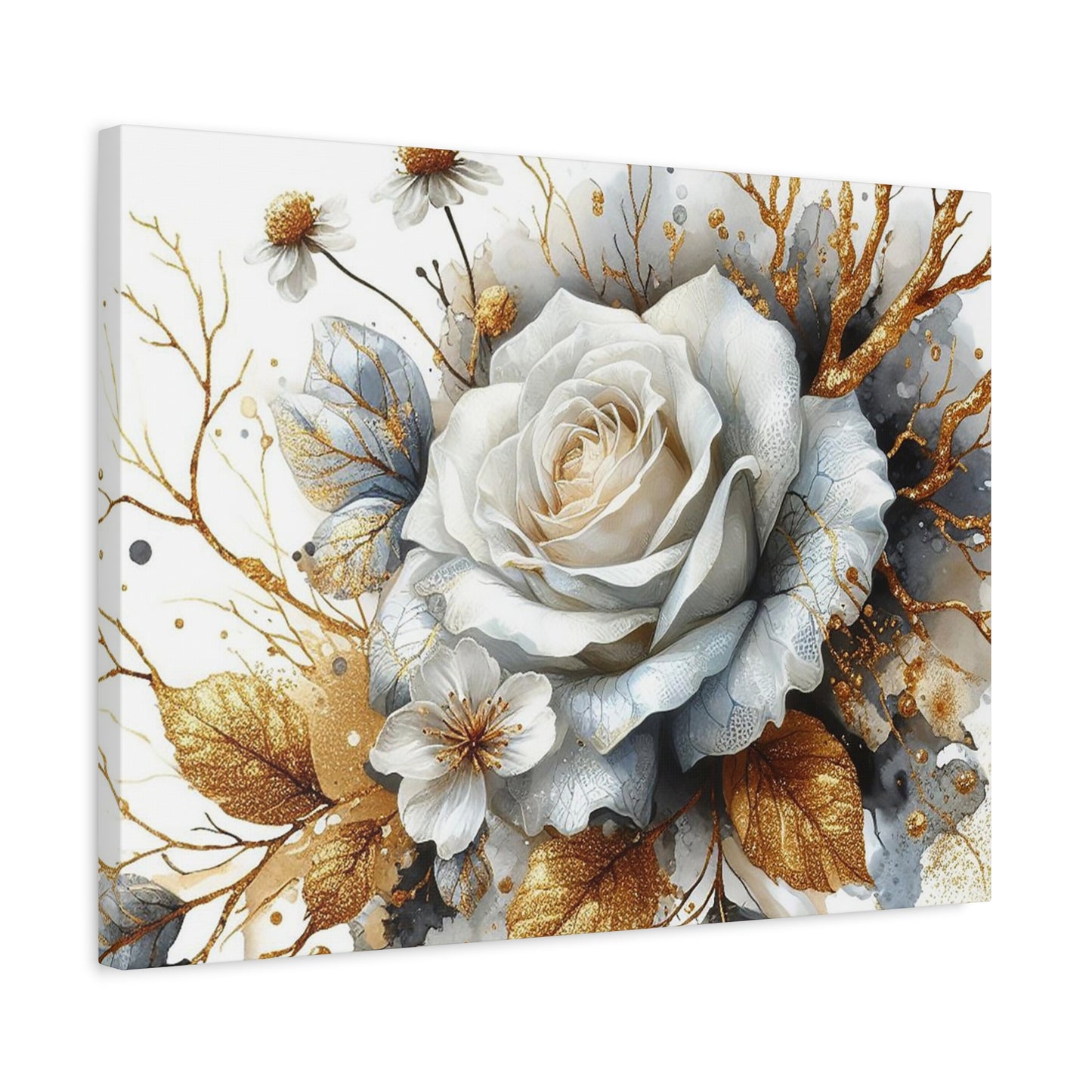 Matte Canvas, Stretched, 1.25" - Gold and Black