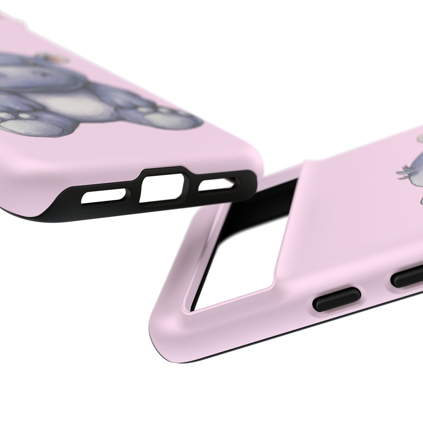 Cute Hippo Phone Case - Tough Cases, Animal Phone Cover, Kawaii Accessories, Gifts for Kids, Unique Tech Gear