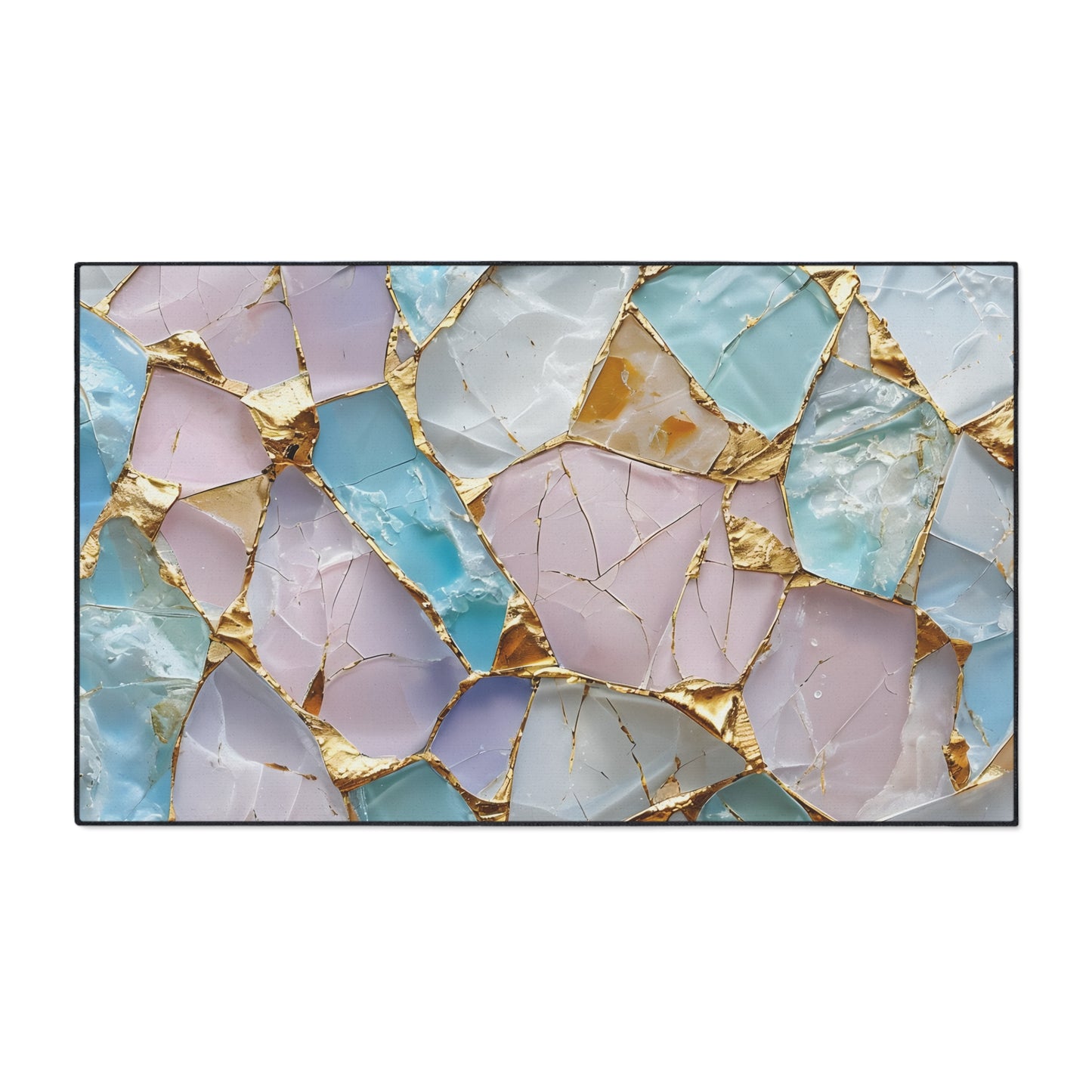 Elegant Geode Floor Mat, Luxurious Entrance Rug,  Non-Slip