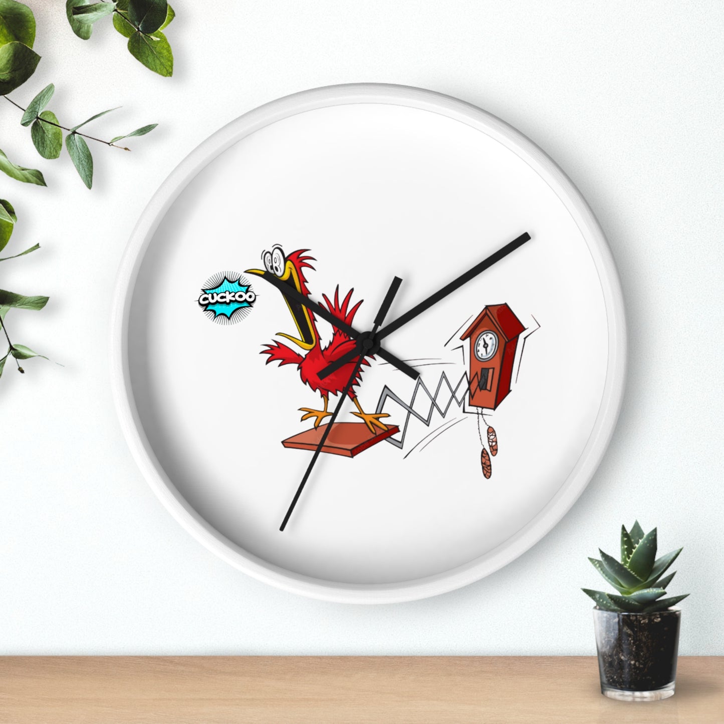 Quirky Rooster Cuckoo Wall Clock, Fun Home Decor