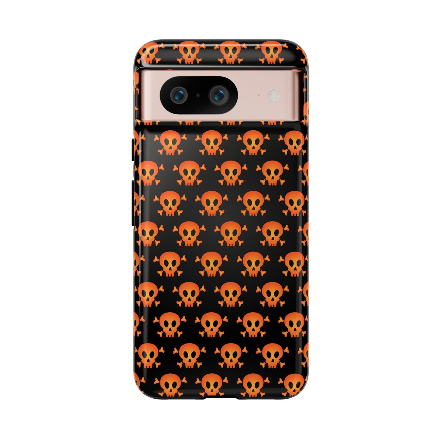 Halloween Skull Phone Case, Spooky Mobile Cover, Trick or Treat Accessory, Goth Gift, Skull Pattern Design