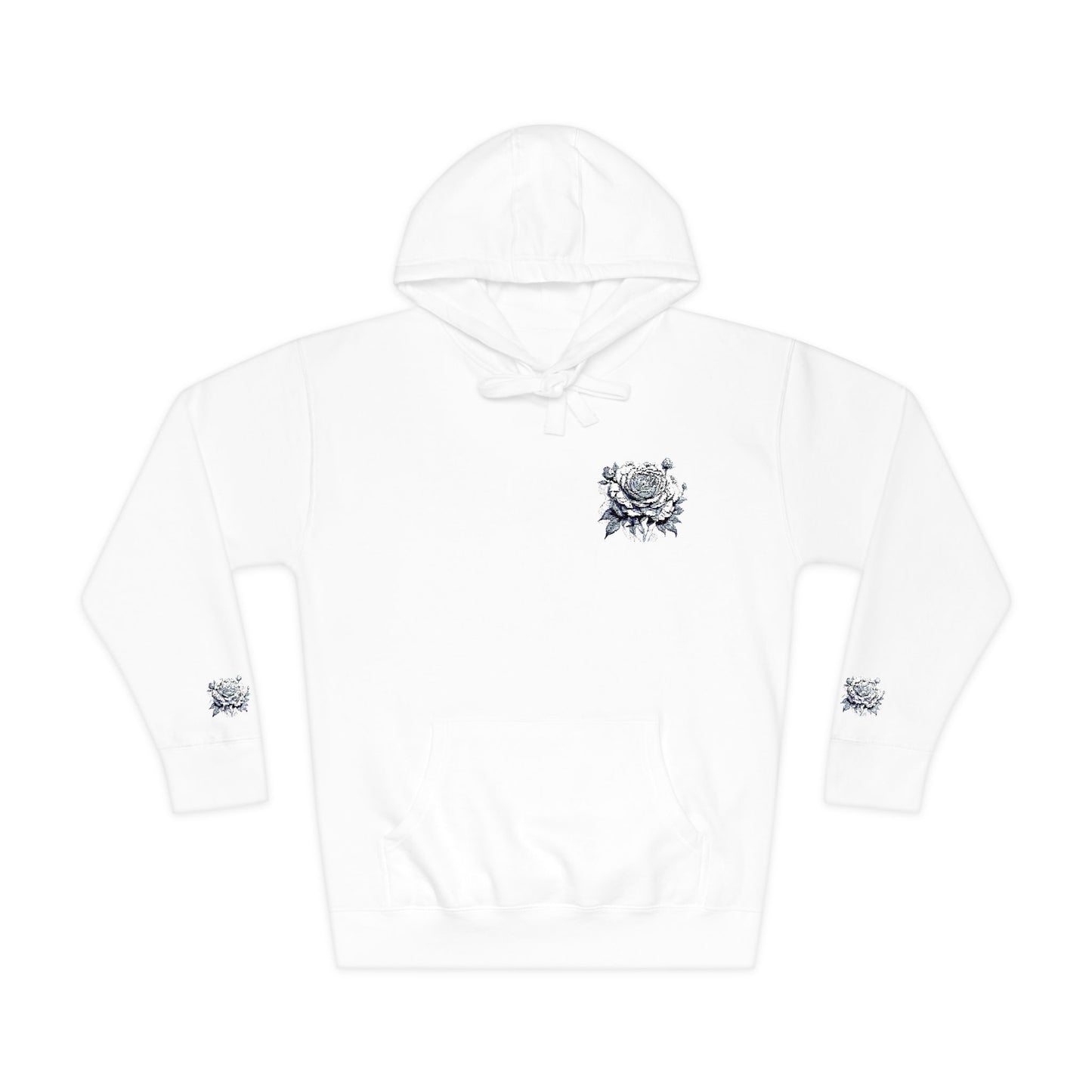 Floral Print Fleece Hoodie - Cozy Streetwear for All Seasons, Perfect Gift for Friends, Trendy Casual Wear, Spring Fashion
