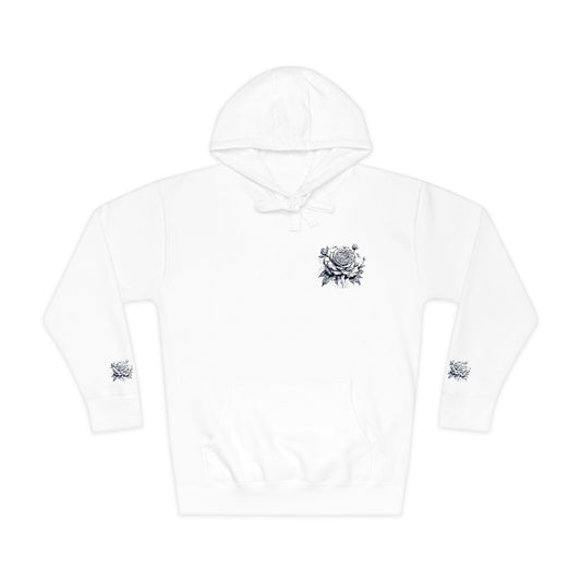 Floral Print Fleece Hoodie - Cozy Streetwear for All Seasons, Perfect Gift for Friends, Trendy Casual Wear, Spring Fashion