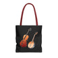 Musical Instruments Tote Bag, Music Lover Gift, Banjo and Cello Design, Stylish Grocery Tote, Concert Bag, Eco-Friendly Carryall