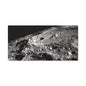 Lunar Surface Matte Canvas Print — Black & White Moon Crater Wall Art