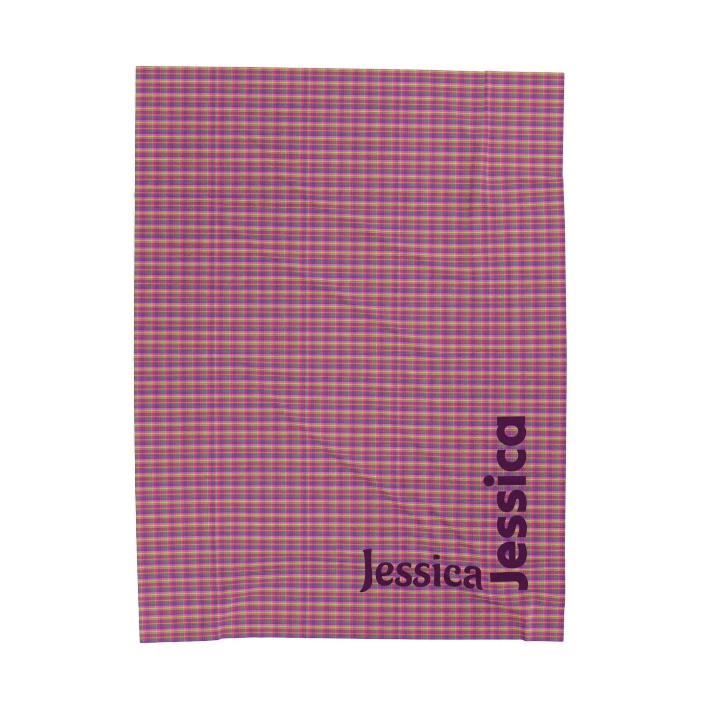 Personalized Velveteen Plush Blanket- Jessica - Cozy Throw for Home Decor, Gifts, Custom Name Blanket, Soft Blanket for All Occasions, Great [...]