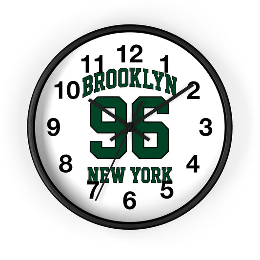 Brooklyn 96 New York Wall Clock – Vintage Athletic Jersey Decor