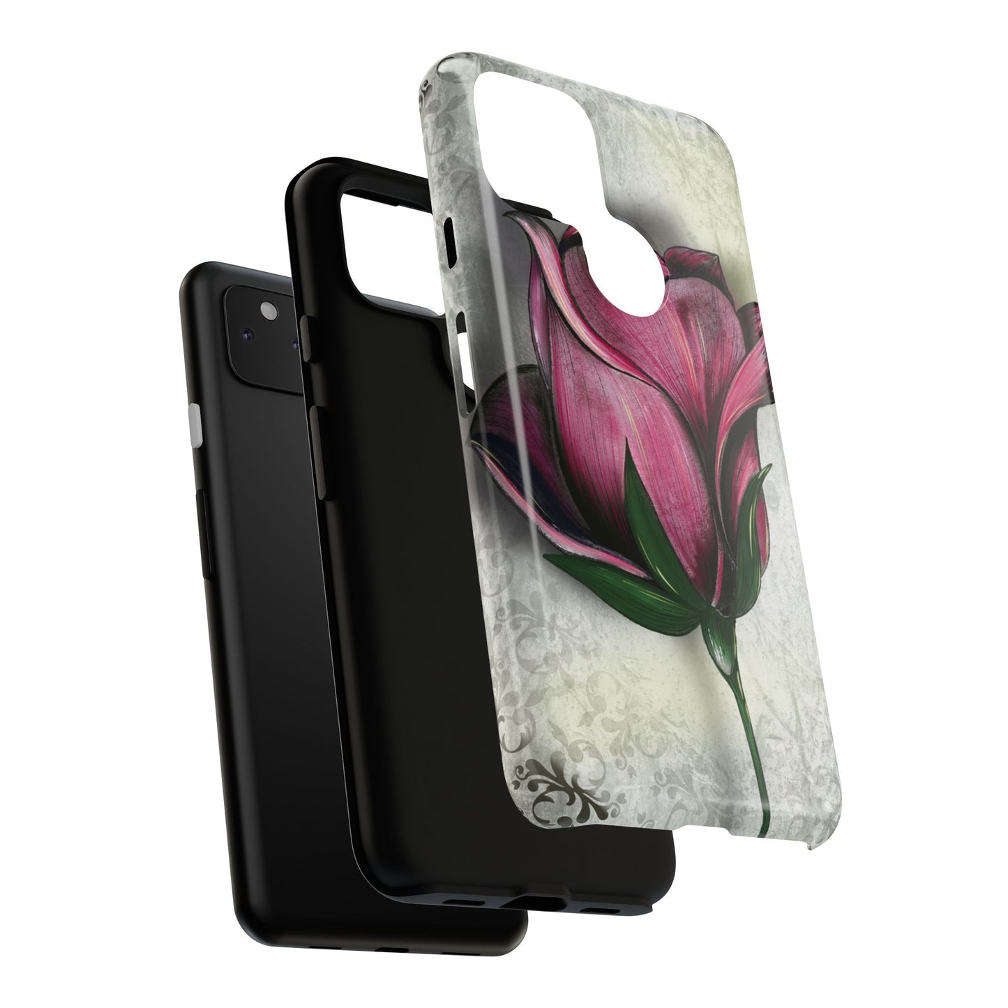 Rose Phone Case – Tough Cases, Floral Phone Cover, Gift for Her, Minimalist Design, Nature Lover's Accessory, Birthday Gift Idea