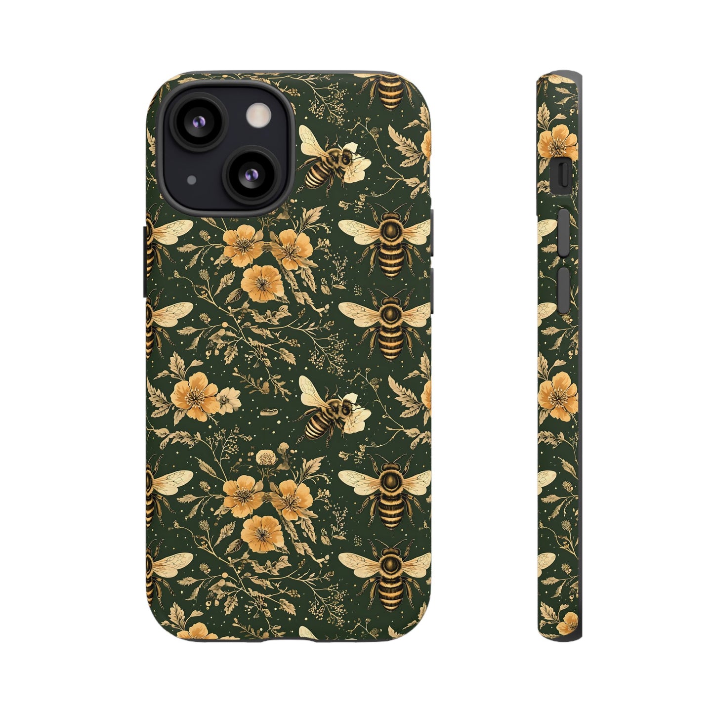 Nature-Inspired Phone Case, Tough Cases for Nature Lovers, Floral Bee Design, Eco-Friendly Gift, Summer Vibes, Trendy Phone Accessory,