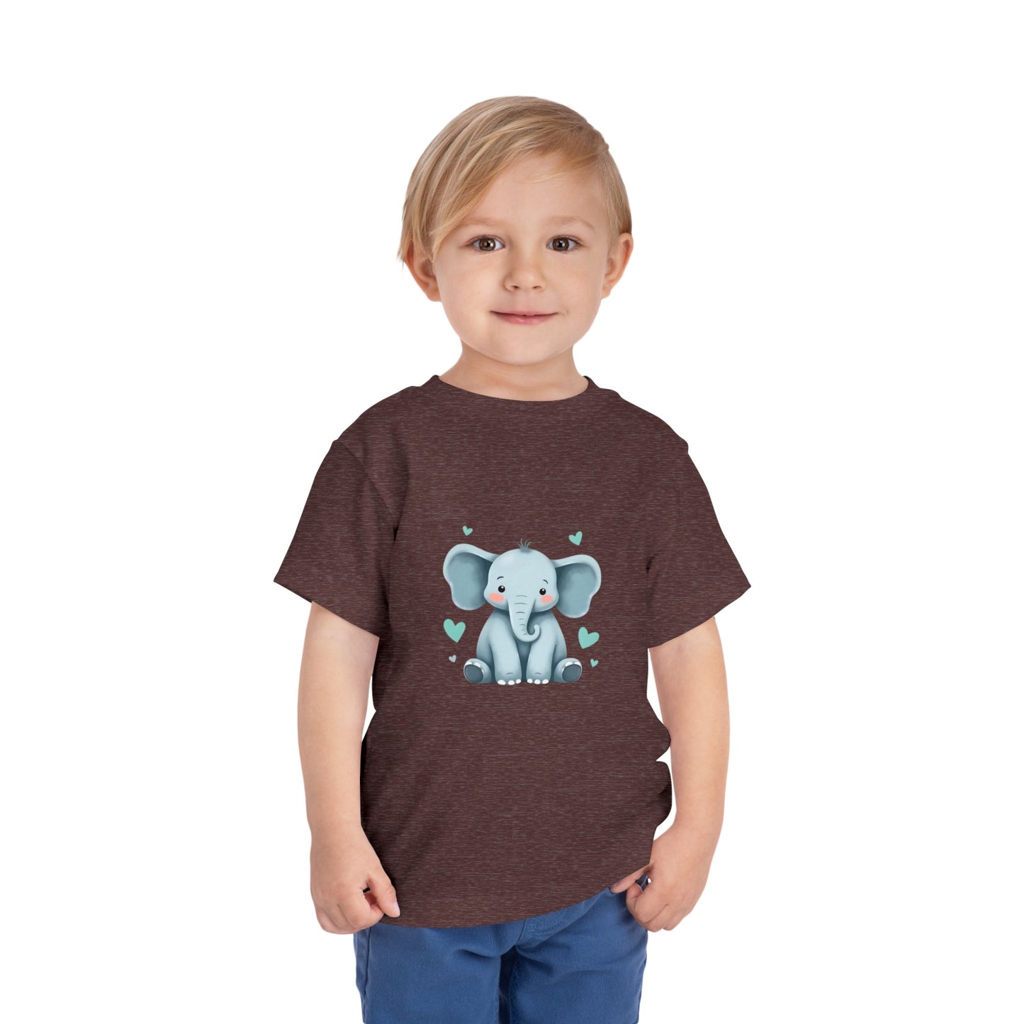 Adorable Elephant Toddler Tee, Kids Short Sleeve Shirt, Cute Baby Clothes, Elephant Lover Gift, Birthday Outfit