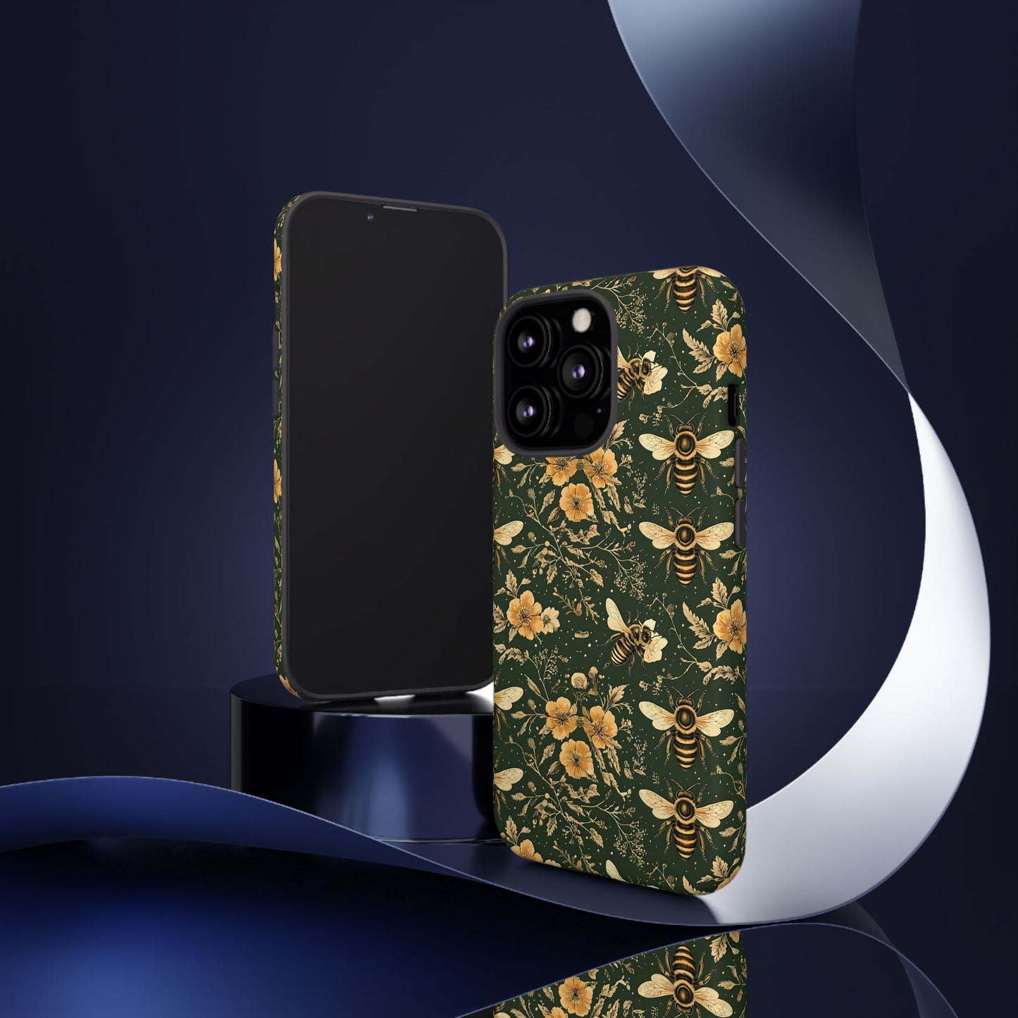 Nature-Inspired Phone Case, Tough Cases for Nature Lovers, Floral Bee Design, Eco-Friendly Gift, Summer Vibes, Trendy Phone Accessory,