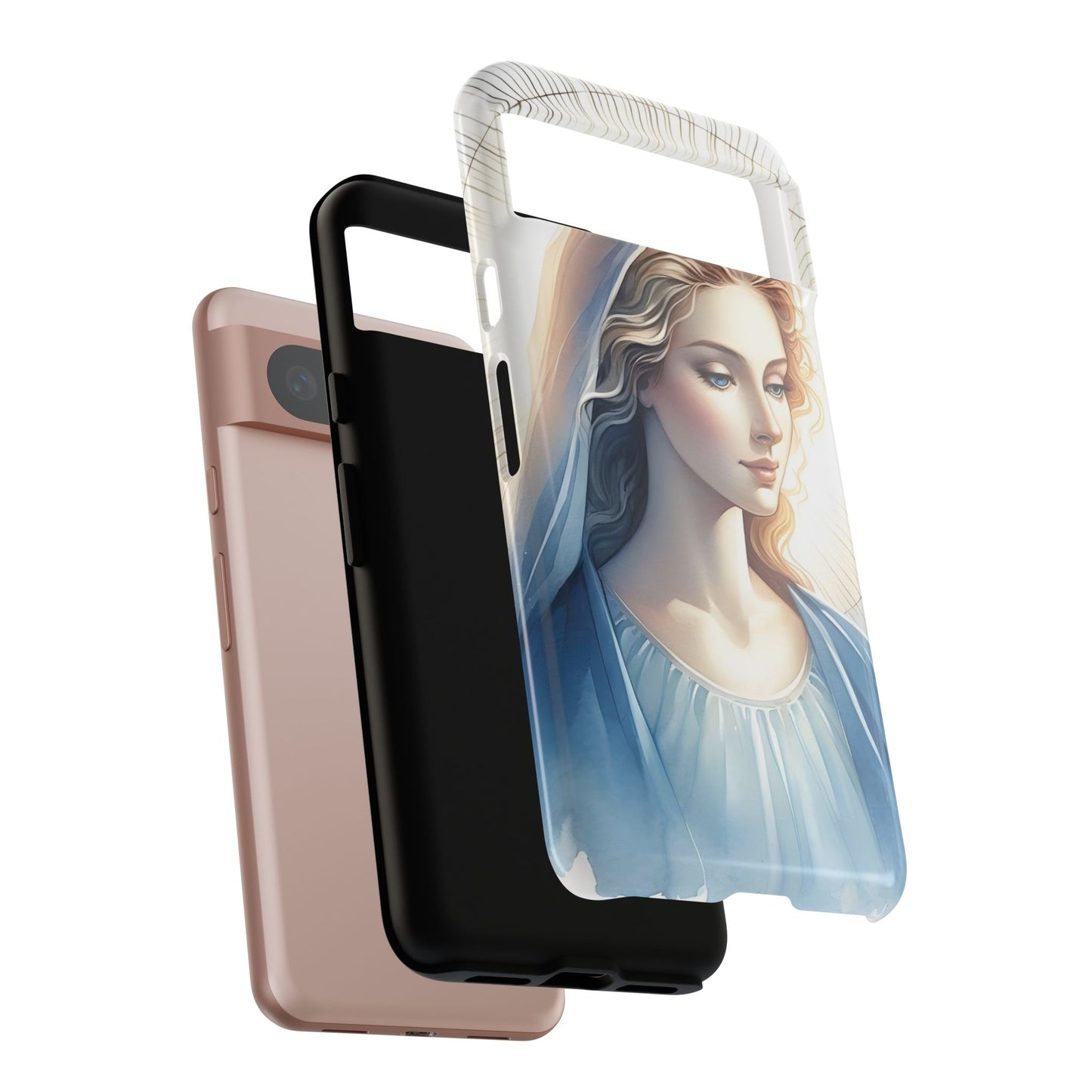 Beautiful Mary Phone Case, Tough Phone Case, Inspirational Tech Accessory, Gift for Her, Religious Phone Cover