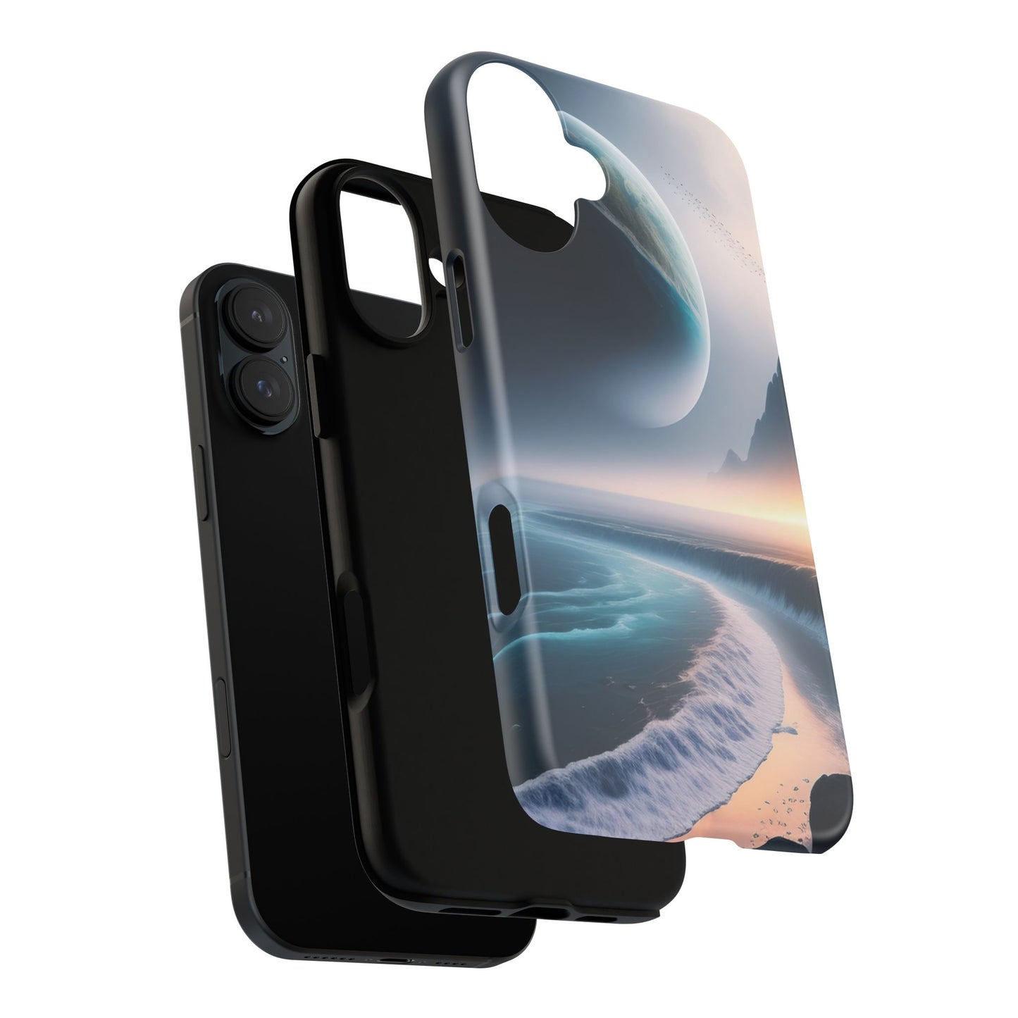 Galaxy Ocean Phone Case — Surreal Planet Beach Tough Case