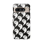 Ghost Pattern Phone Case, Cute Ghost Cell Phone Cover, Halloween Accessory, Spooky Gift, Black and White Phone Case
