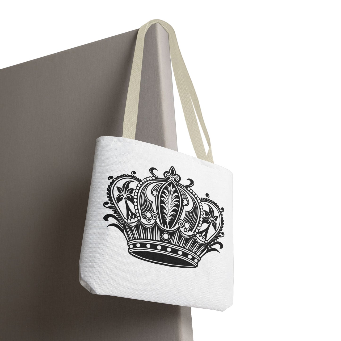 Crown Design Tote Bag, Royal Style Shopping Tote, Chic Grocery Bag, Gift for Her, Fashionable Accessories