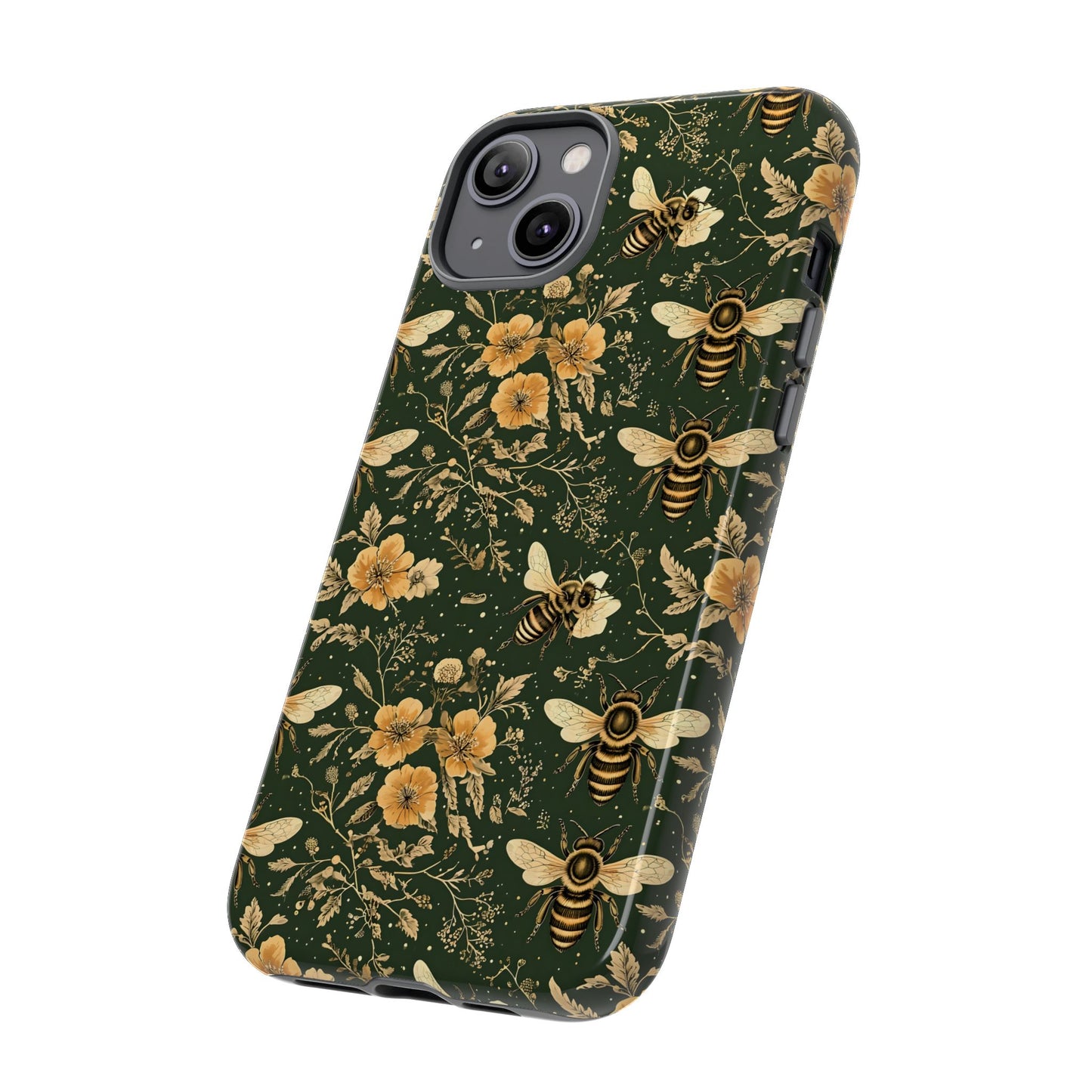 Nature-Inspired Phone Case, Tough Cases for Nature Lovers, Floral Bee Design, Eco-Friendly Gift, Summer Vibes, Trendy Phone Accessory,