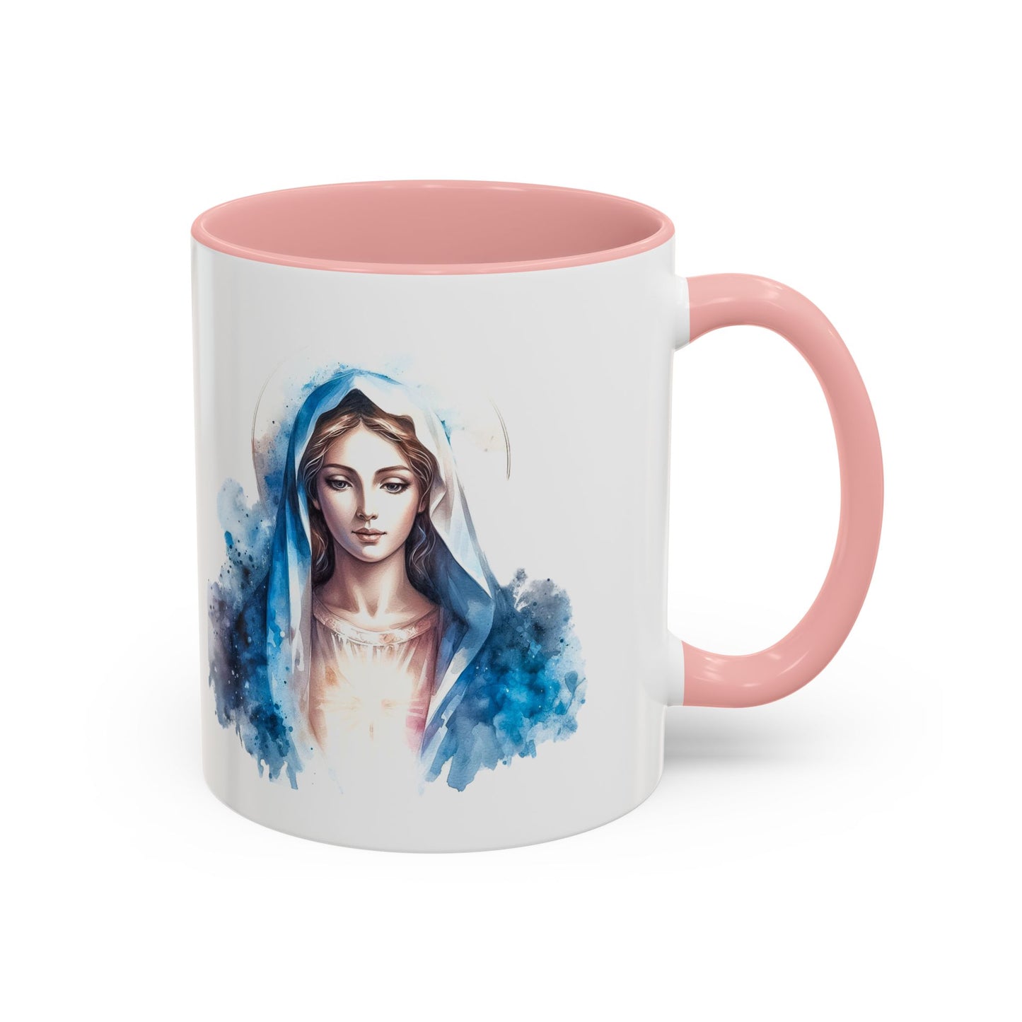 Serene Virgin Mary Coffee Mug - Spiritual Inspiration, Gift for Faith Lovers, Home Decor, Mother's Day, Religious Art