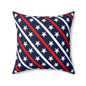 USA Patriotic Square Pillow, Decorative Cushion, Americana Home Decor, Fourth of July Gift, Star Stripes Pillow