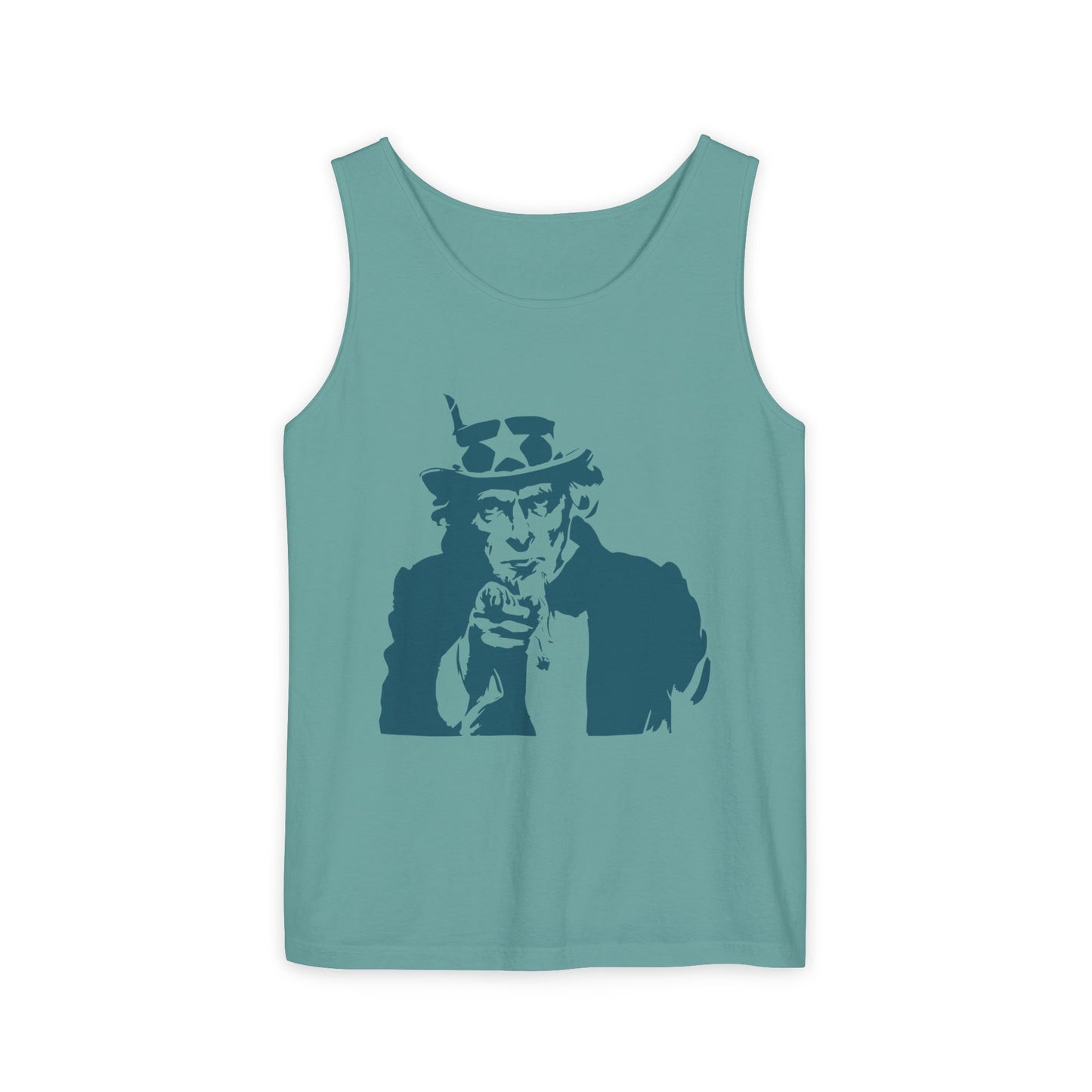 Unisex Garment-Dyed Tank Top with Patriotic Uncle Sam Design | Casual Summer Wear, Holiday BBQ, Independence Day, Gift Idea, Men's and [...]