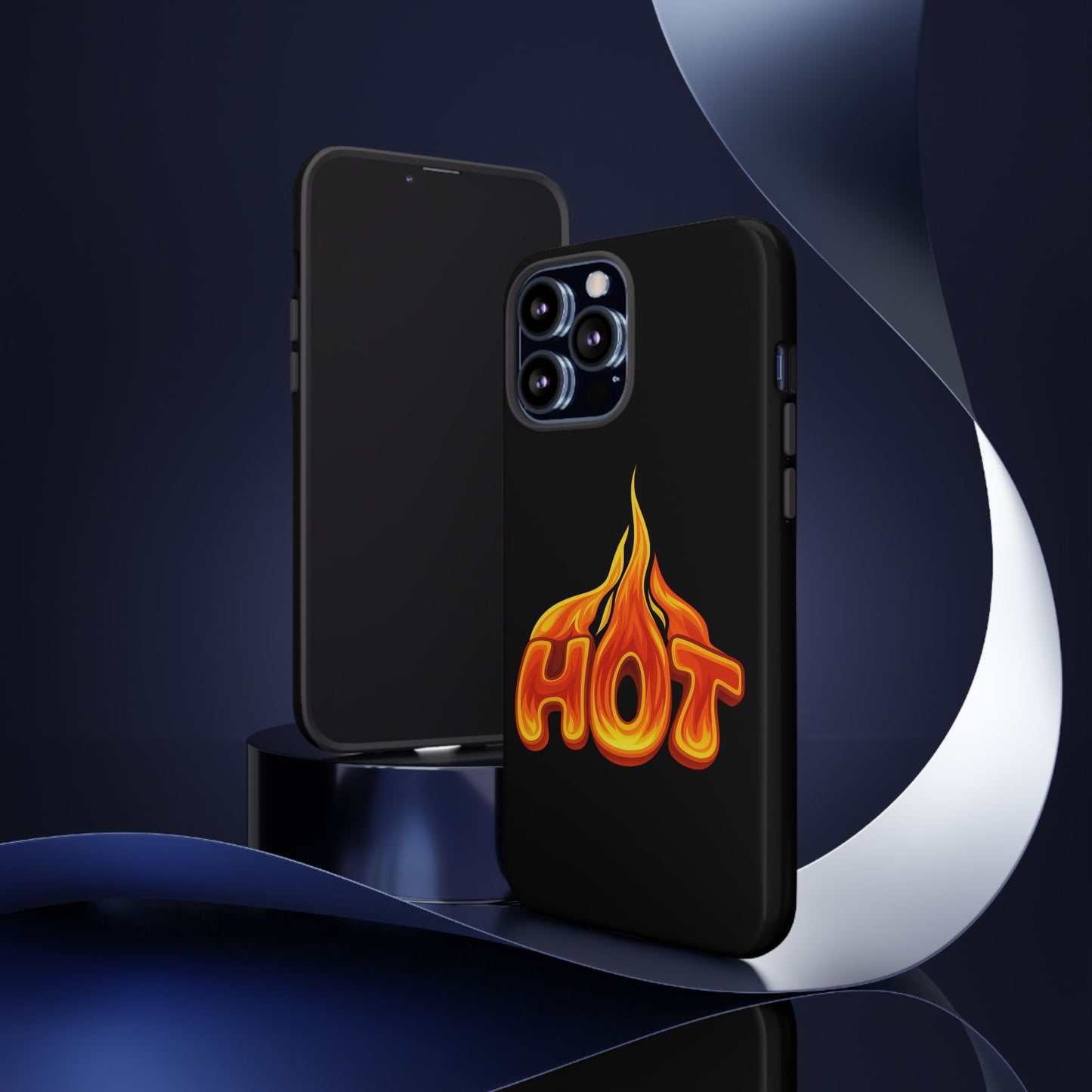 Stylish Phone Case, Hot Flames Design, Gift for Teens, Trendy Accessory, Protective Cover, Unique Phone Case